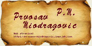 Prvosav Miodragović vizit kartica
